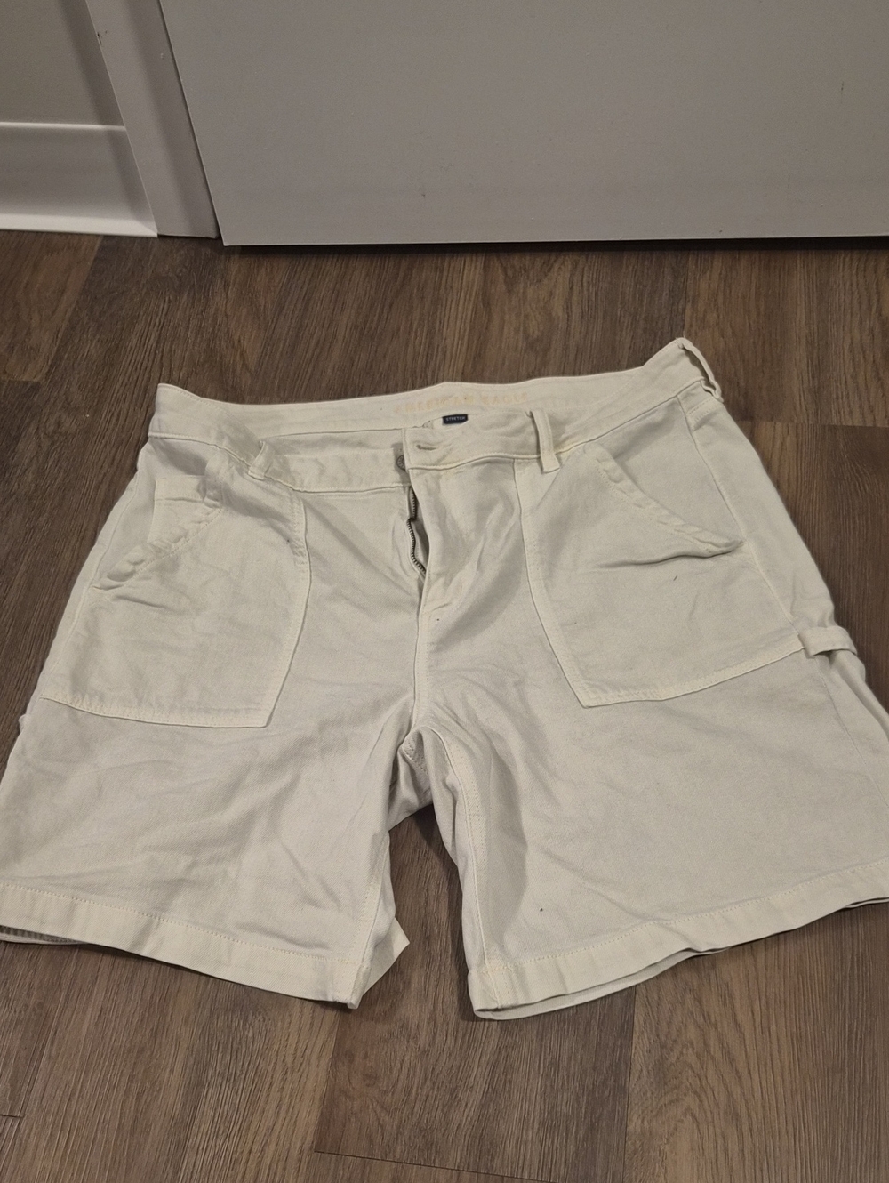 American Eagle Outfitters Cream Utility Cargo Shorts